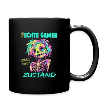 Gamer Zustand - zocken - Tasse einfarbig - Schwarz - Rechts