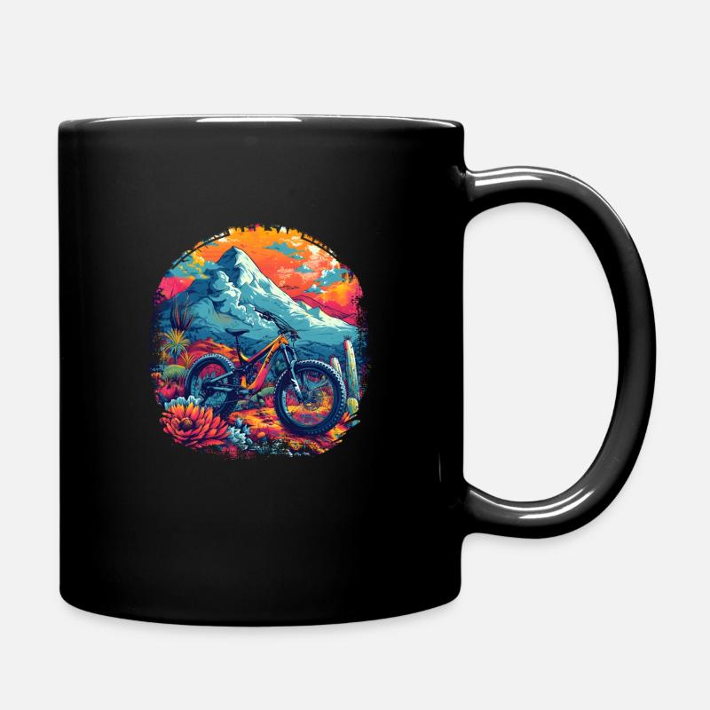 Mountainbike Retrowave - Tasse einfarbig - Schwarz