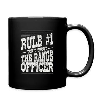 Rule 1 Range Officer IPSC - Tasse einfarbig - Schwarz - Rechts