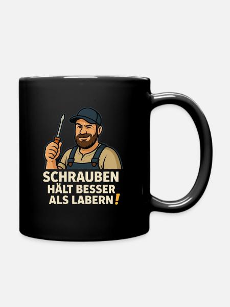 Le vissage tient mieux que le babillage - Mug uni - noir