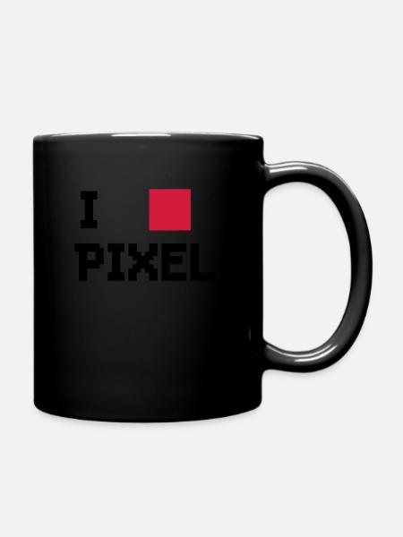 I LOVE PIXELS - Tasse einfarbig - Schwarz