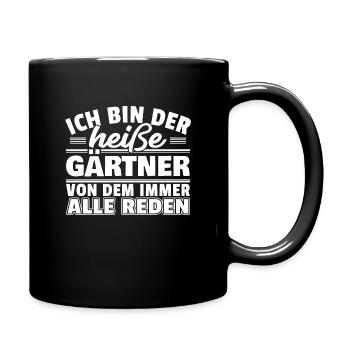 Heißer Gärtner - Tasse einfarbig - Schwarz - Rechts
