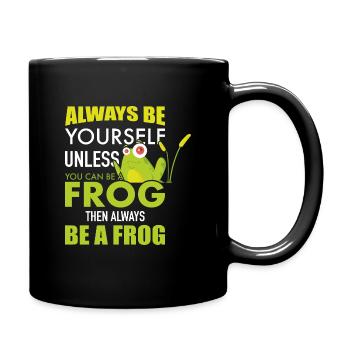 Frog Be a Frog If You Can - Full Colour Mug - black - Right