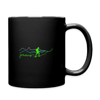 Hike Tramp Roam Walk Trek Wander Nature Mount Gift - Full Colour Mug - black - Right