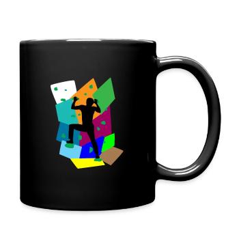 Bouldering Bouldern Artificial Climbing Sport Gift - Full Colour Mug - black - Right
