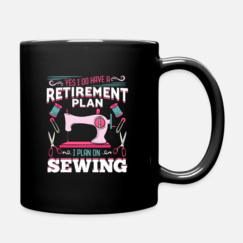 J'ai l'intention de coudre - Mug uni - noir