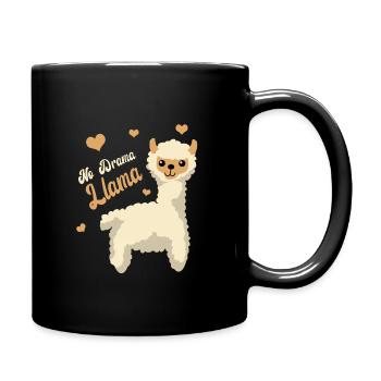 Llama Alpaca Animal Funny Trend Lama Rama Gift - Full Colour Mug - black - Right