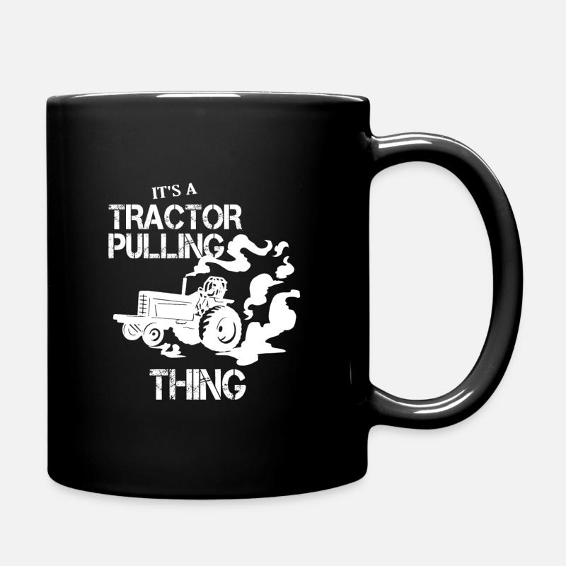 Tractorpulling Traktor Trecker Motorsport Geschenk - Tasse einfarbig - Schwarz