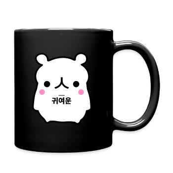 Bär Koreanisch Niedlich Weiss - Tasse einfarbig - Schwarz - Rechts