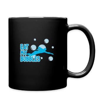 Schwimmen Schwimmer Schwimmbad Meer See Gaschenk - Tasse einfarbig - Schwarz - Rechts