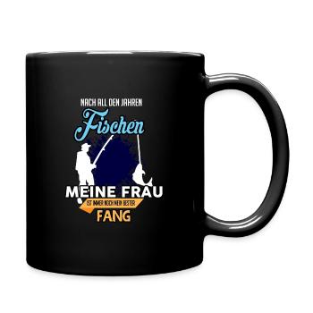Fishing Angling Fish Fisher Fisherman Angler Gift - Full Colour Mug - black - Right
