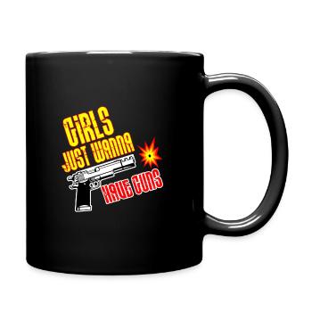Girls Guns Bullets Weapon Bullets Pistol Gift - Full Colour Mug - black - Right