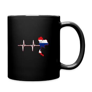 Thailand Map Heartbeat Bangkok Siam Kingdom Gift - Full Colour Mug - black - Right