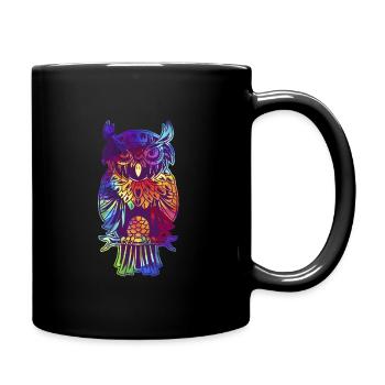 Chouette oiseau nocturne troupeau vol mouche animal de compagnie - Mug uni - noir - Droite