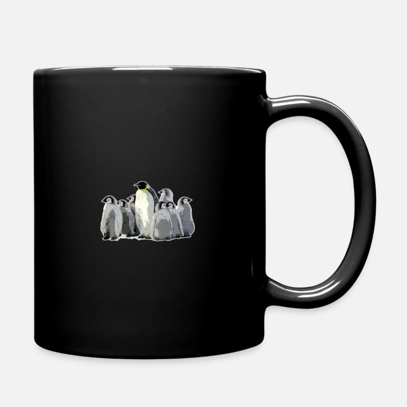 Pinguin-Vogel-Seeozean-Leben-Wassertier-Geschenk - Tasse einfarbig - Schwarz