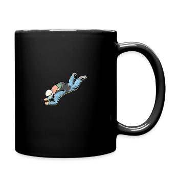 Sky Diving Jumping FreeFalling Parachuting Gift - Full Colour Mug - black - Right