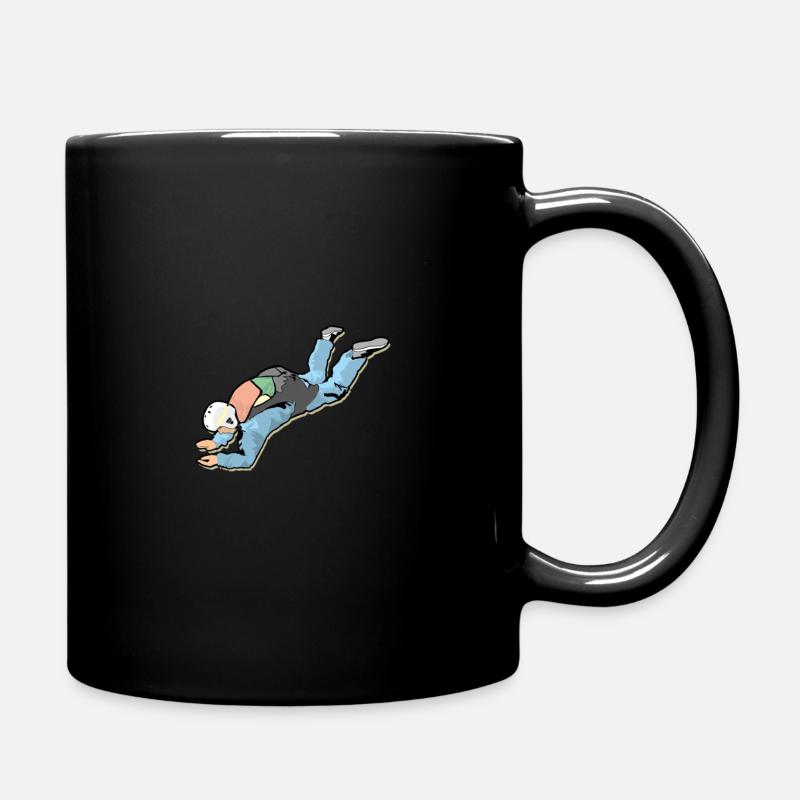 Sky Diving Jumping Fallschirmspringen Geschenk - Tasse einfarbig - Schwarz