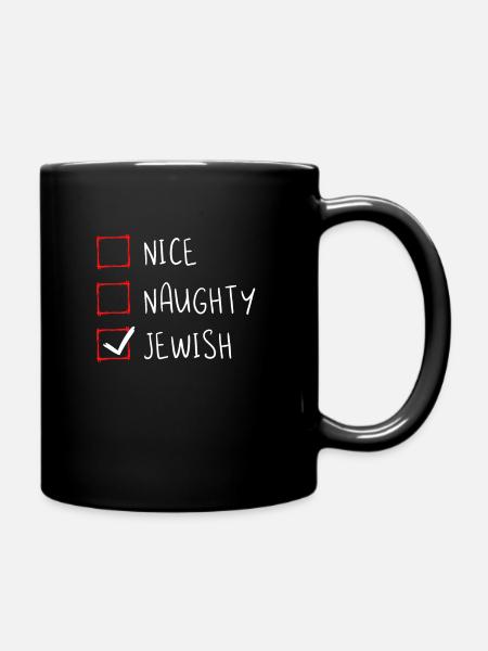 Nice Naughty Jewish - Full Colour Mug - black