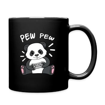 Pew Pew Panda - Full Colour Mug - black - Right