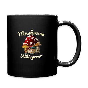 Pilz-Flüsterer-Blüte wachsen Giftpilz-Form-Geschenk - Tasse einfarbig - Schwarz - Rechts