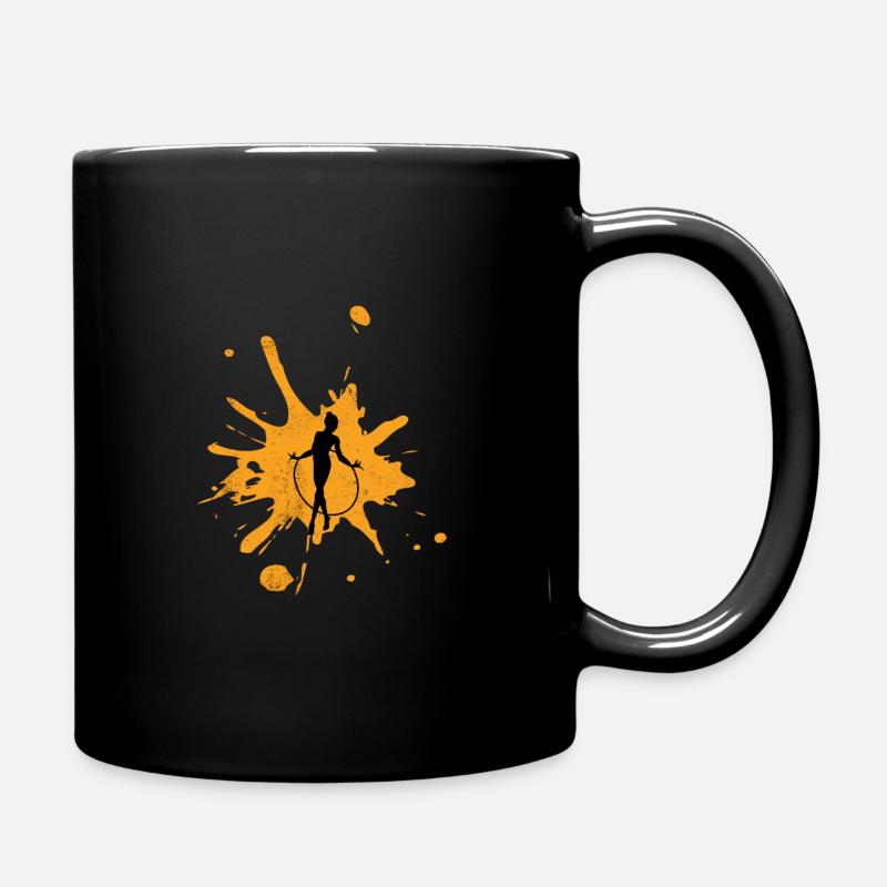 Hula-Hoop-Mädchen-Hooping Tanzen-Übungs-Rotations-Geschenk - Tasse einfarbig - Schwarz