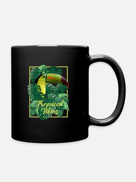 Toucan Tucan tropisches Vogel-cooles Dschungel-Tiergeschenk - Tasse einfarbig - Schwarz