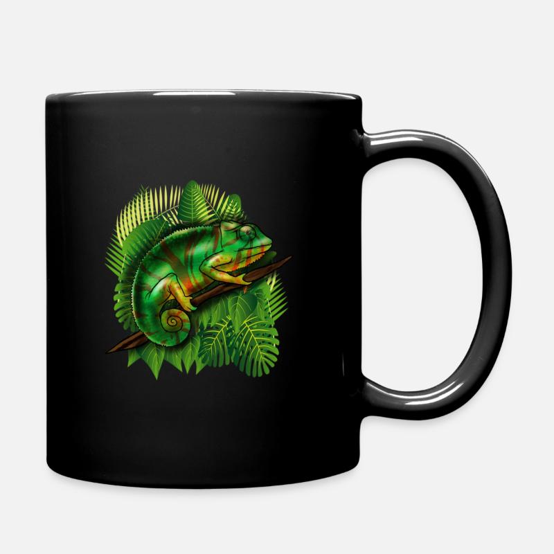 Chamäleon-Dschungel-tierisches cooles Eidechsen-tropisches Geschenk - Tasse einfarbig - Schwarz