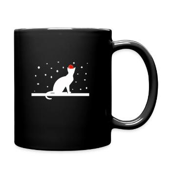 Chat de Noël - Mug uni - noir - Droite