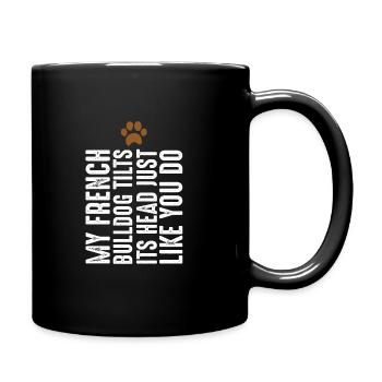 French bulldog - Full Colour Mug - black - Right