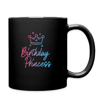 Birthday Princess - Tasse einfarbig - Schwarz - Rechts