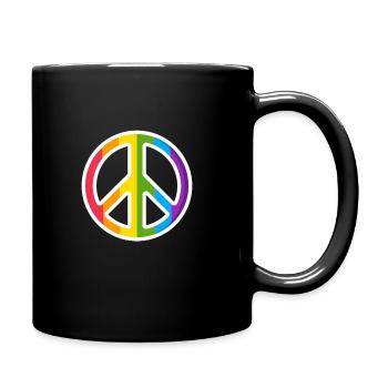 Love and Peace - Full Colour Mug - black - Right