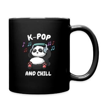 K-Pop And Chill - Tasse einfarbig - Schwarz - Rechts