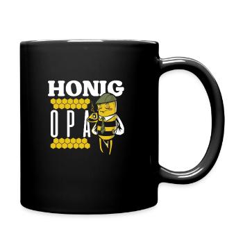 Bienen Opa Umwelt Schutz Imker Bienenflüsterer - Tasse einfarbig - Schwarz - Rechts