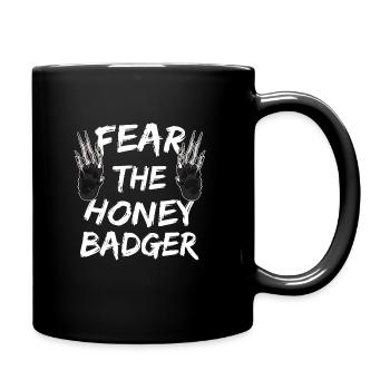 Craignez le blaireau de miel - Mug uni - noir - Droite