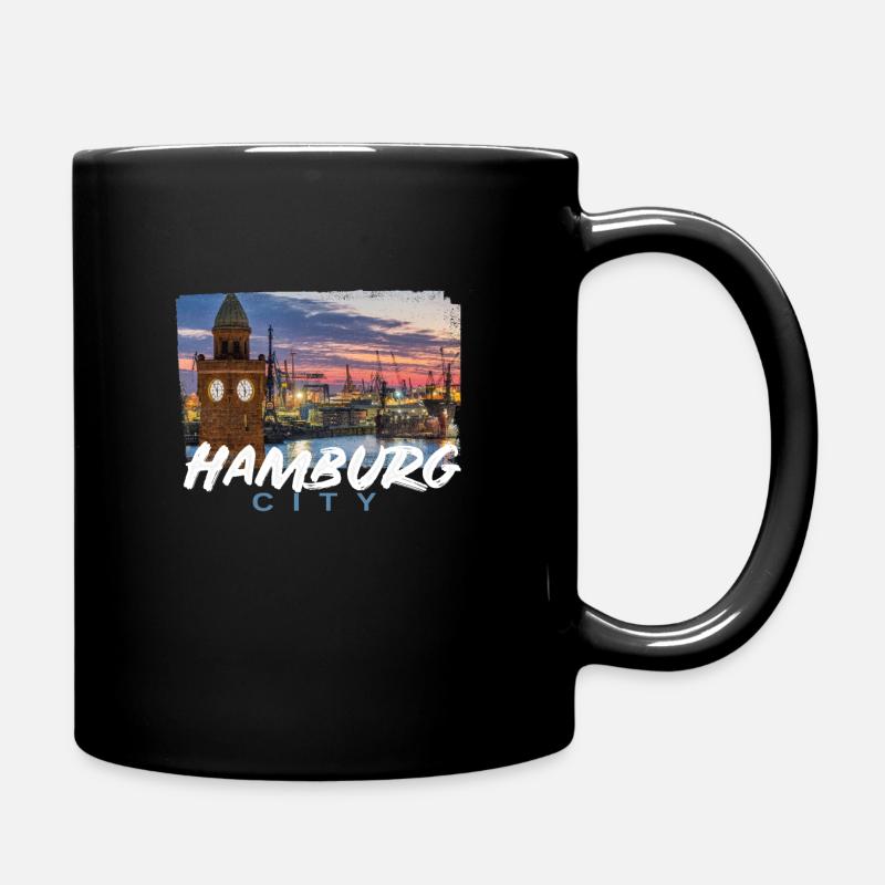 Hamburg - Tasse einfarbig - Schwarz