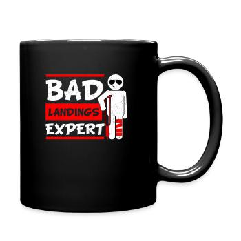 Bad Landings Expert Jambe cassée - Mug uni - noir - Droite