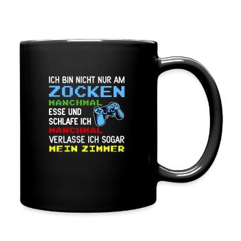 Gamer Zocken Gaming Zocker Videospiel Zocken - Tasse einfarbig - Schwarz - Rechts