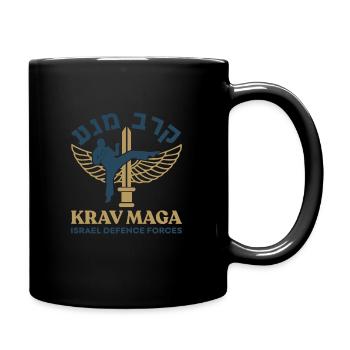 Krav Maga Gift Saying Jewish Hanukkah - Full Colour Mug - black - Right
