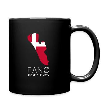 Fanø Dänemark Insel Fanö Koordinaten Silhouette - Tasse einfarbig - Schwarz - Rechts