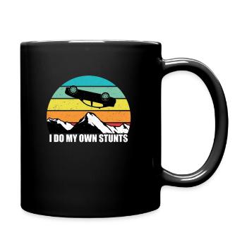 Head Falling Down Own Stunts Clumsy - Full Colour Mug - black - Right