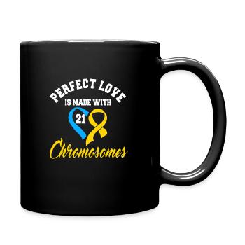 Perfect Love Is Made With 21 Chromosomes - Full Colour Mug - black - Right