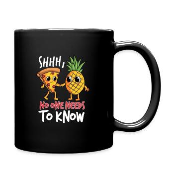 Shh, No One Needs To Know - Tasse einfarbig - Schwarz - Rechts