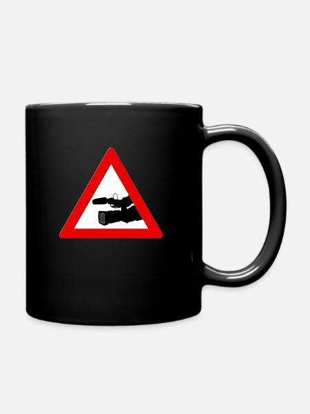 Achtung, Kameramann! - Tasse einfarbig - Schwarz