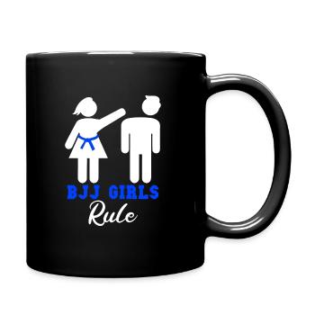 BJJ Girls Rule - Full Colour Mug - black - Right