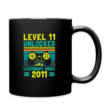 Level 11 Unlocked Legendary Since 2011 Gamer 11. - Tasse einfarbig - Schwarz - Rechts