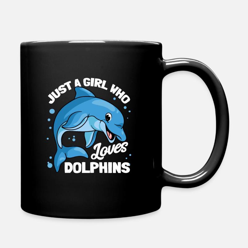Delphine Delphin Delfin - Tasse einfarbig - Schwarz