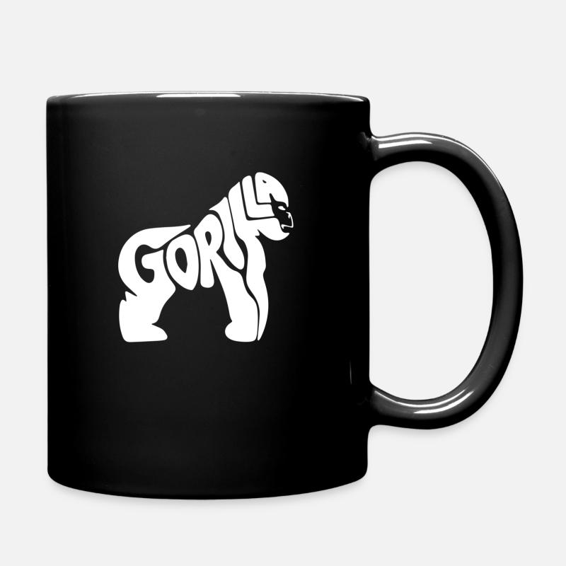 Gorilla - Tasse einfarbig - Schwarz