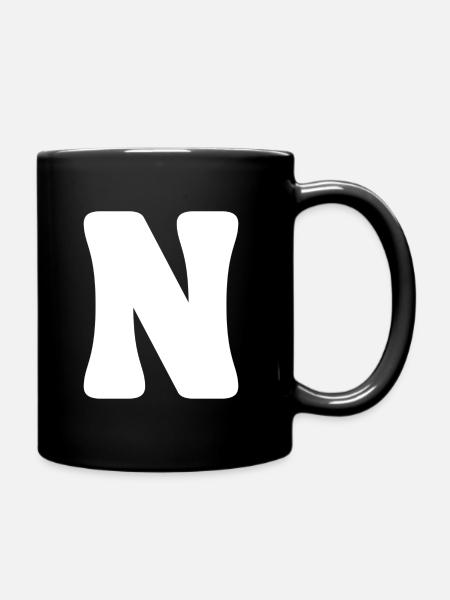 N - Tasse einfarbig - Schwarz
