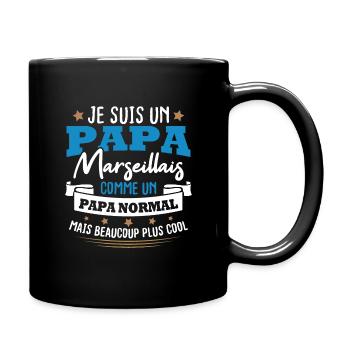 Je suis un Papa Marseillais - Mug uni - noir - Droite