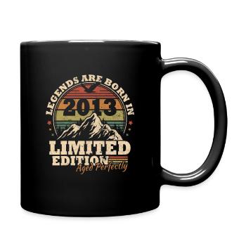 Vintage 2013, Cadeau Anniversaire pour née en 2013 - Mug uni - noir - Droite